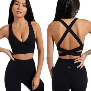 BuffBunny Black Strappy Sports Bra